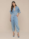 L'AGENCE Elias High Rise Convertible Wide Leg/Bubble Jean in Oxnard