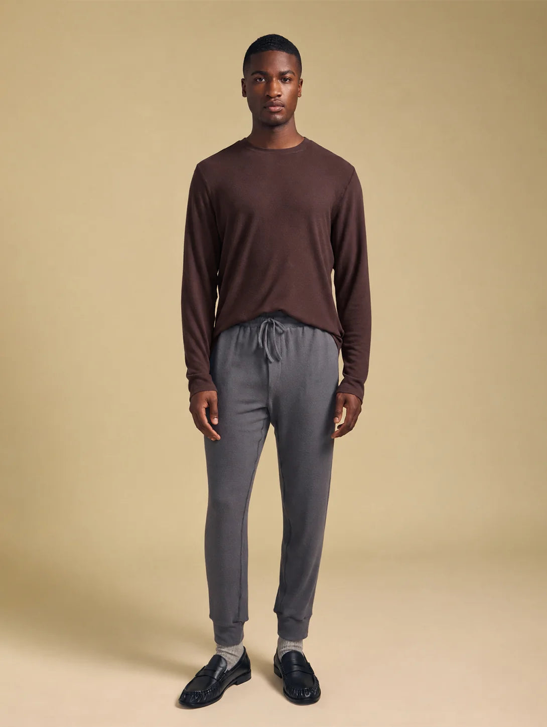 Velvet Men's Redden Cozy Jersey Pullover in Mole
