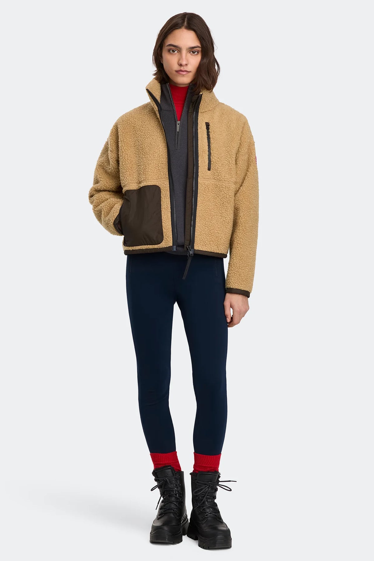 Canada Goose Women's Simcoe Fleece Jacket - Ecru Beige/Terra