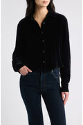 FRAME The Velvet Charles Shirt in Black