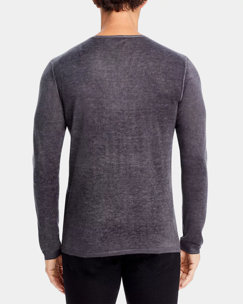 John Varvatos PETE Silk /Cashmere Crew - Medium Grey