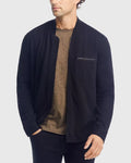 John Varvatos Webster Zip Front Shirt - Black