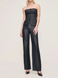 DL1961 Karmine Refined Wide Leg in Black Coated