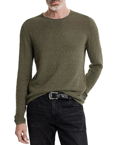 John Varvatos RILEY Textured Sweater - Teakwood