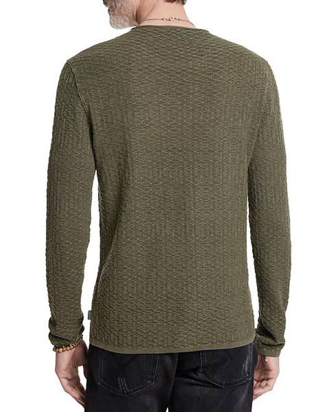 John Varvatos RILEY Textured Sweater - Teakwood