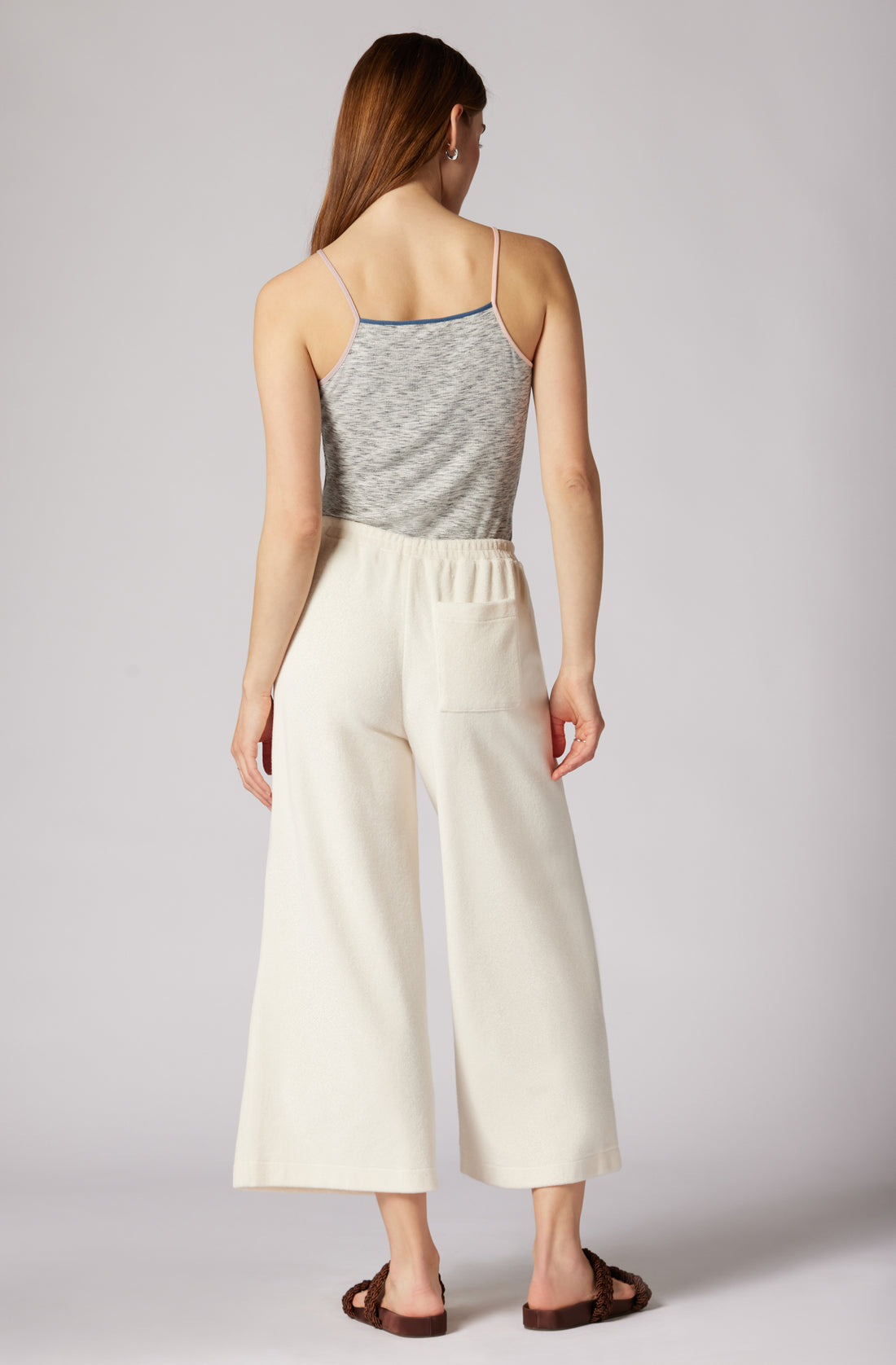 Joie Arden Crop Wide Leg Pant in Porcelain