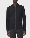John Varvatos Kassen LS Jacquared Shirt w Zip Front - Navy