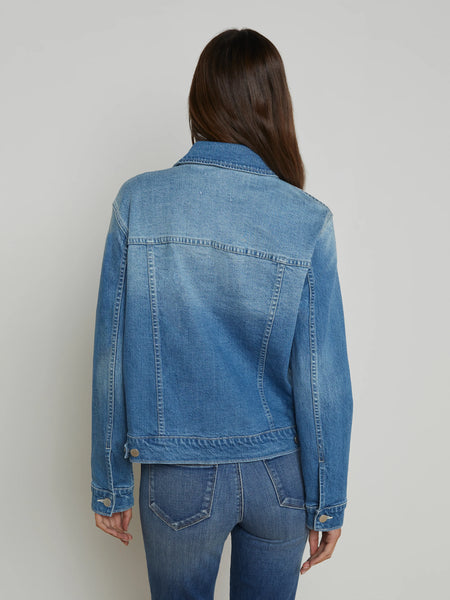 L'AGENCE Mack Oversized Denim Jacket in Vista