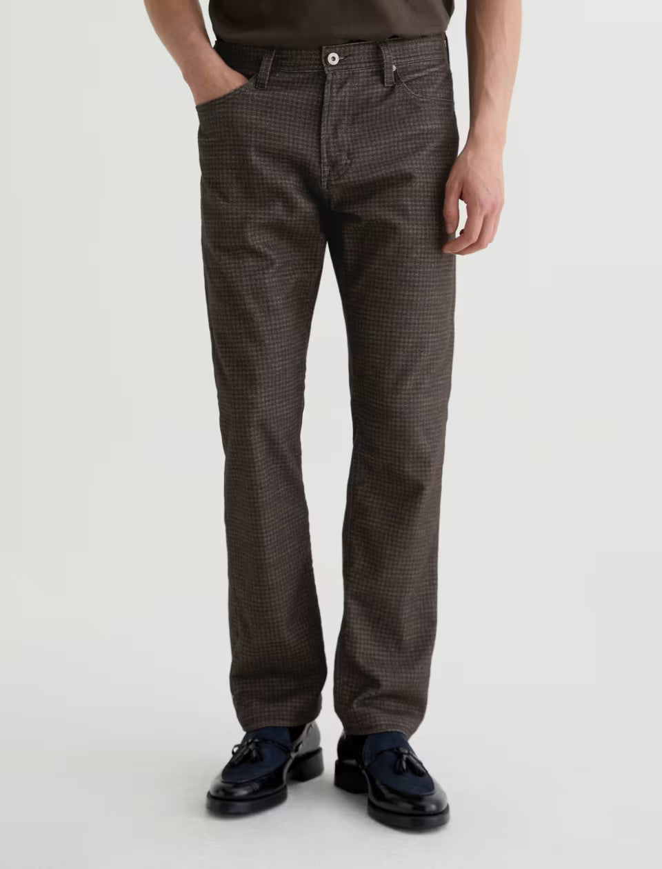 AG Men’s Everett Slim Straight - Textured Houndstooth
