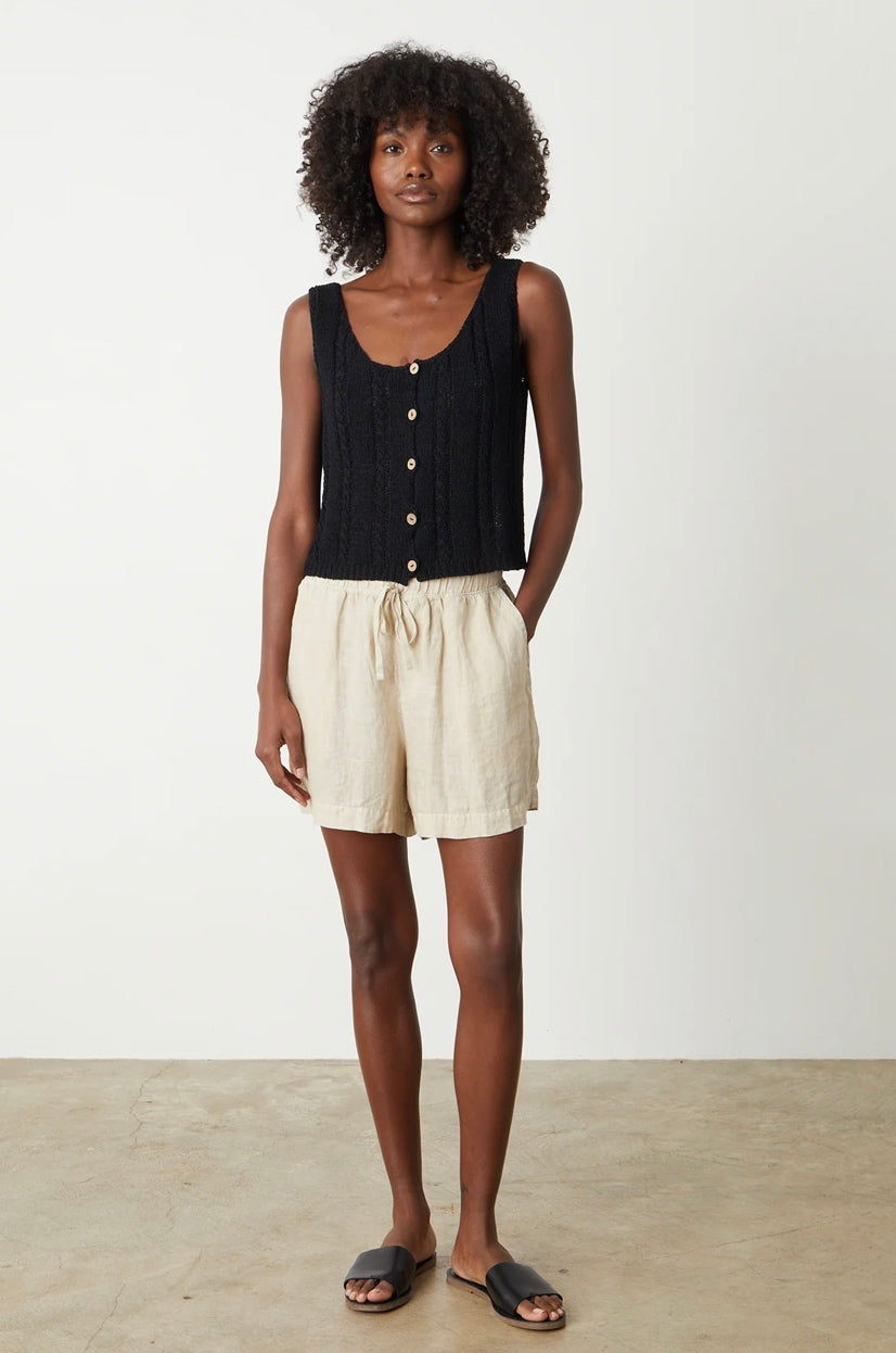 Velvet Tammy Woven Linen Short Sand