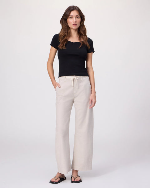 Paige Arellia Ankle Barrel Pant with Tie in Vintage Pumice Stone