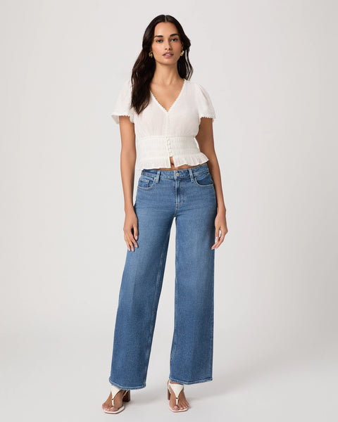 Paige Tatum 32" Wide Leg Jean in Saint Martin