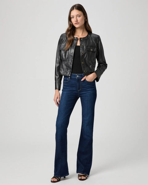 Paige Verity Faux Leather Jacket in Black