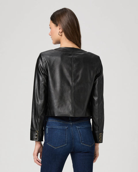 Paige Verity Faux Leather Jacket in Black