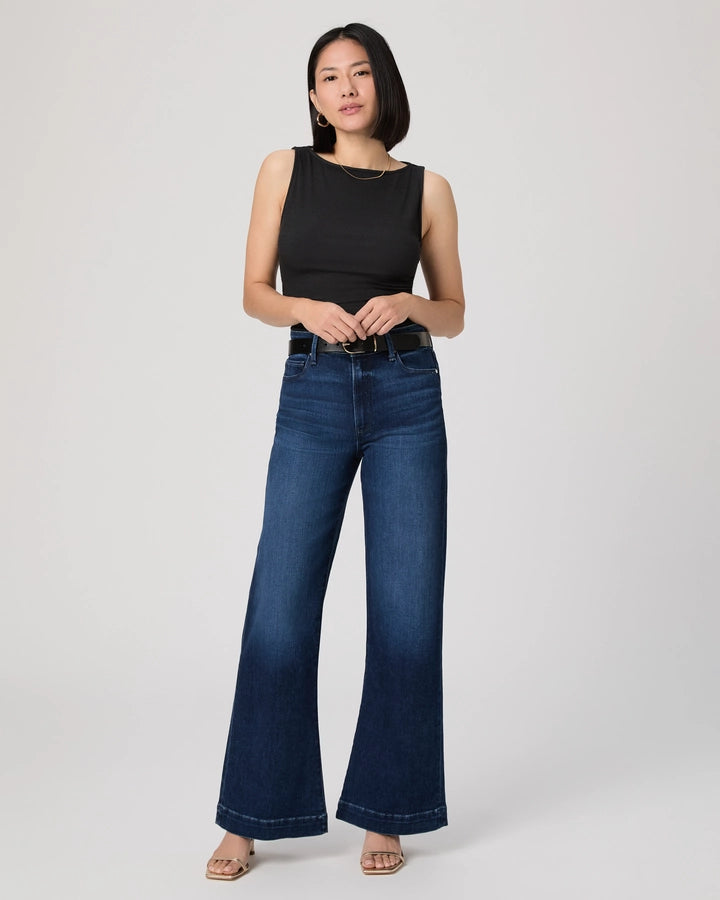 Paige Leenah 32"  Wide Leg Jean in Praline