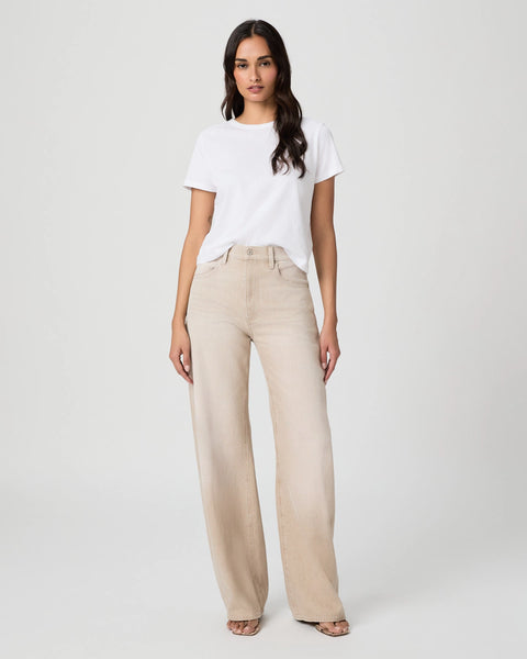 Paige Arellia 32" Barrel Jean in Soft Sepia