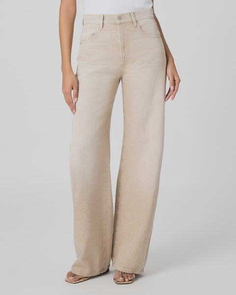 Paige Arellia 32" Barrel Jean in Soft Sepia