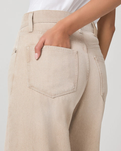 Paige Arellia 32" Barrel Jean in Soft Sepia