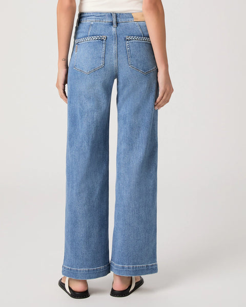 Paige Anessa 31" Relaxed Wide Leg with Braided Pocket Detail in Encino
