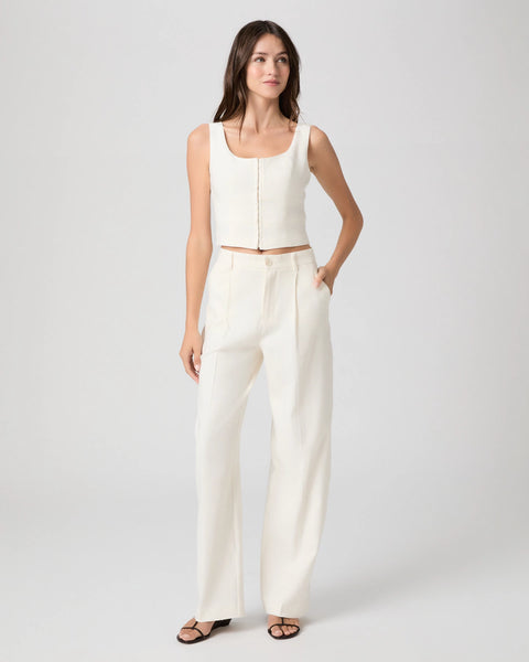 Paige Carra Tailored Top in Bone