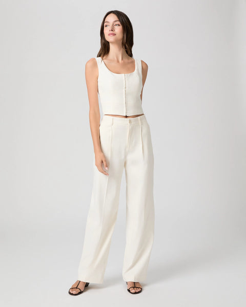 Paige Westin Pleated Trouser in Bone