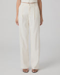 Paige Westin Pleated Trouser in Bone