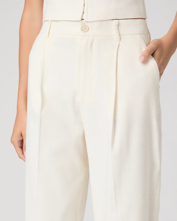 Paige Westin Pleated Trouser in Bone