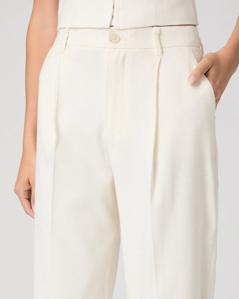 Paige Westin Pleated Trouser in Bone