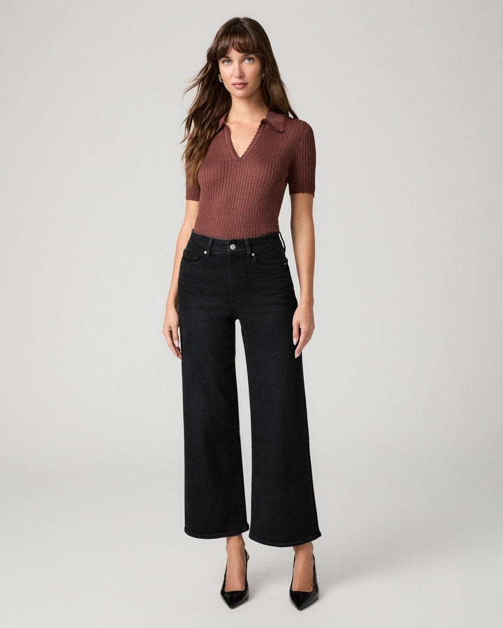 Paige Anessa Relaxed Wide Leg Jean in Yacht Club