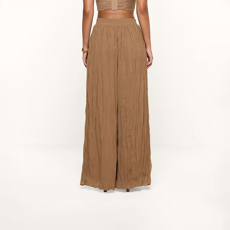 L'AGENCE Ethel Pleated Pant in Barley