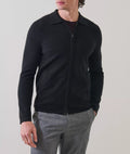 Patrick Assaraf Milano Stitch Full Zip Shirt Jacket - Black