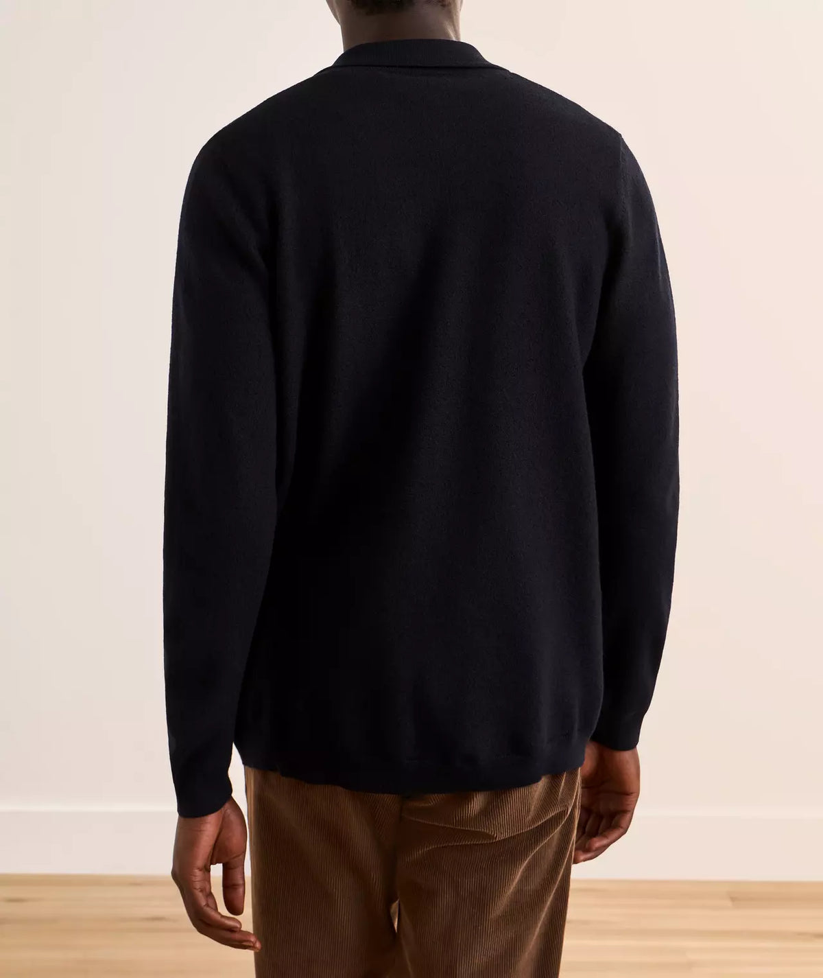 Patrick Assaraf Boiled Wool Button Front Shirt Jacket in Dark Navy