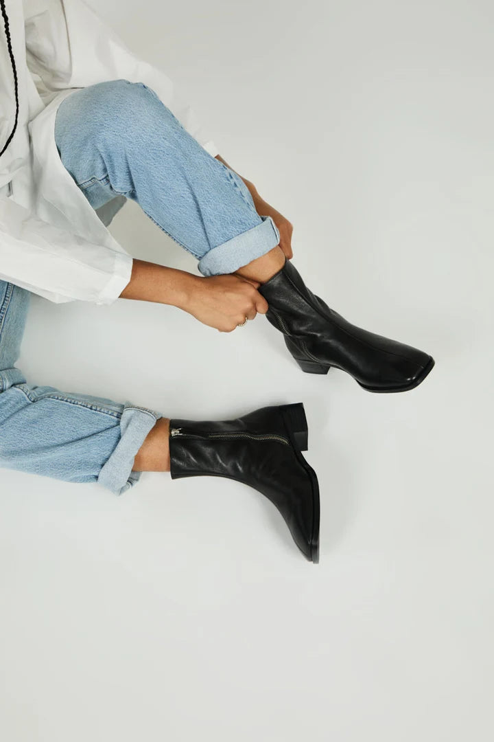 Intentionally Blank Tour Side Zip Boot in Black