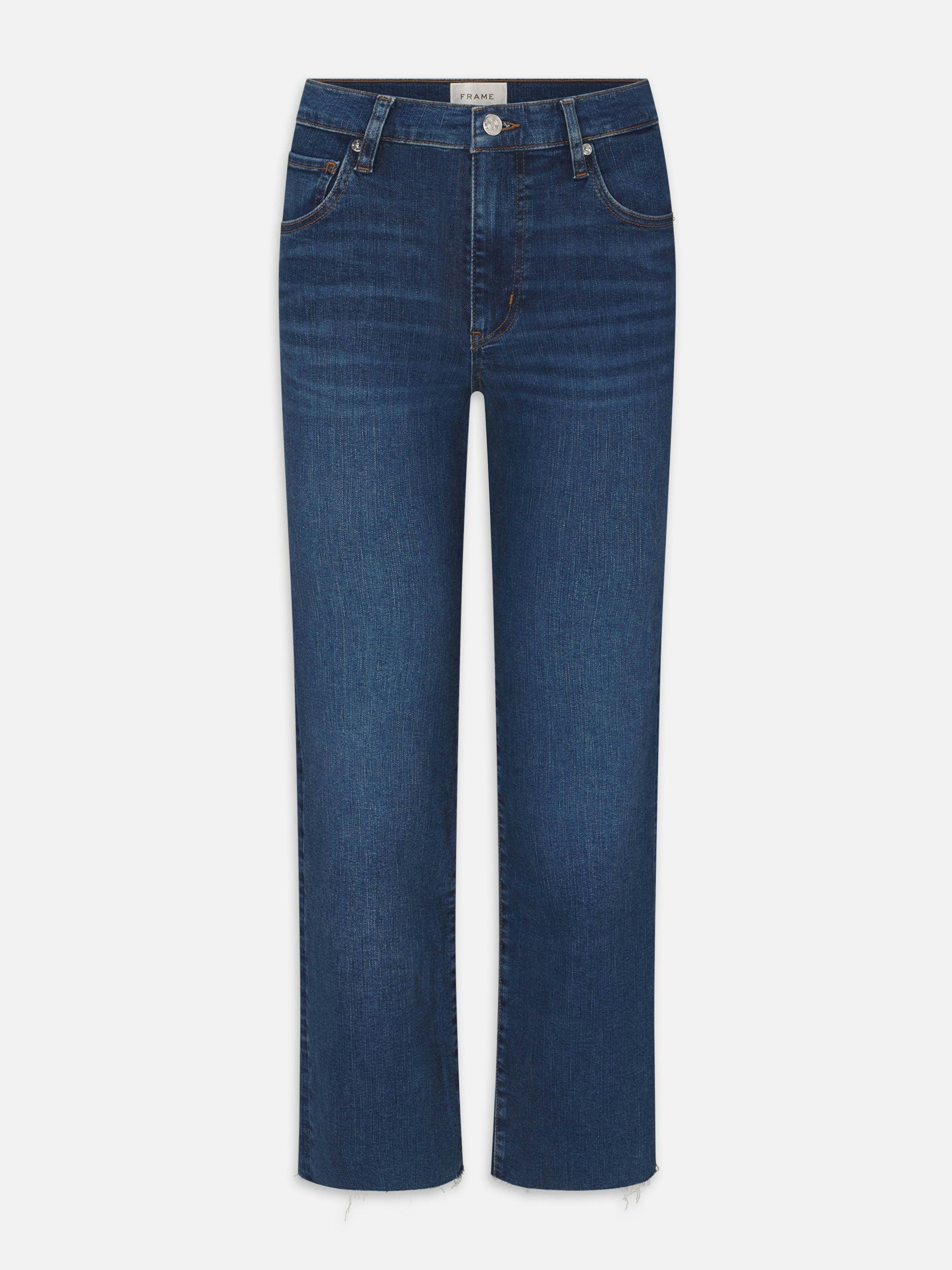 FRAME The Mellow Mid-Rise Slim Wide Leg in Elixir Raw After