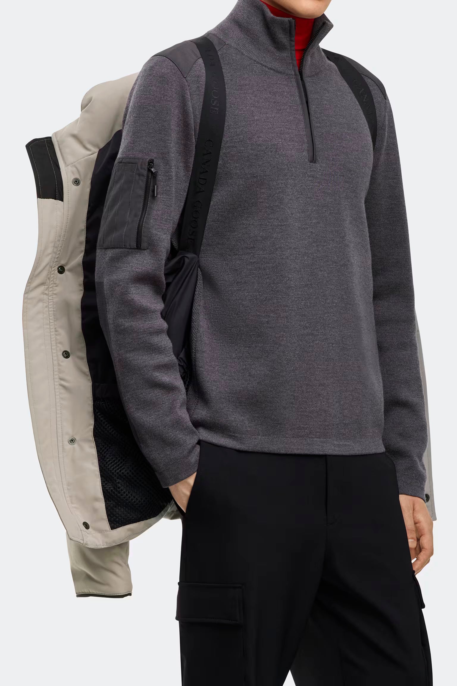 Canada Goose Men's Wyndham Parka Black Label - Limestone