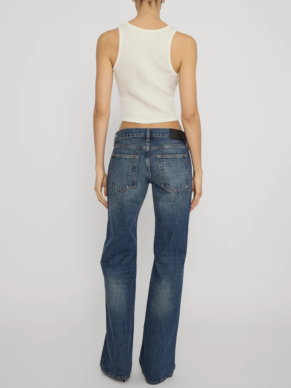 FRAME The Gray Low-Rise Wide Leg in Tolerate