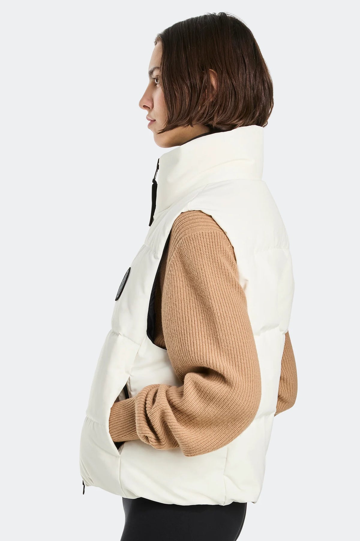 Canada Goose Women's Grandview Cropped Vest BD - North Star White