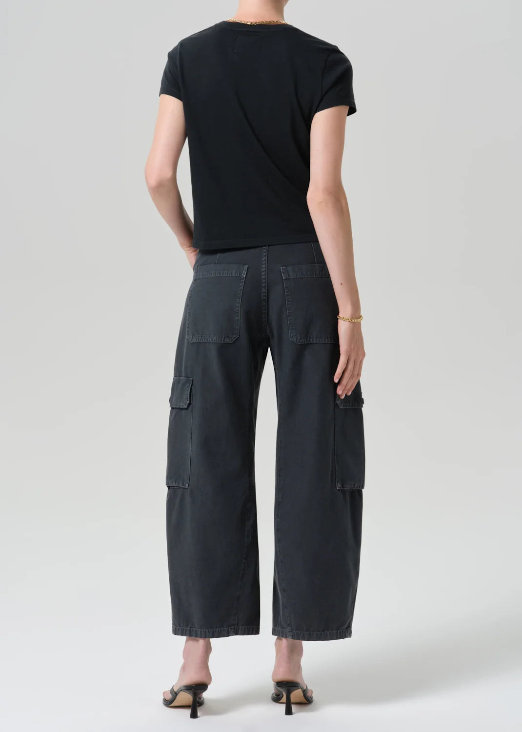 Citizens of Humanity Thassos Twisted Seam Utility Pant in Washed Black