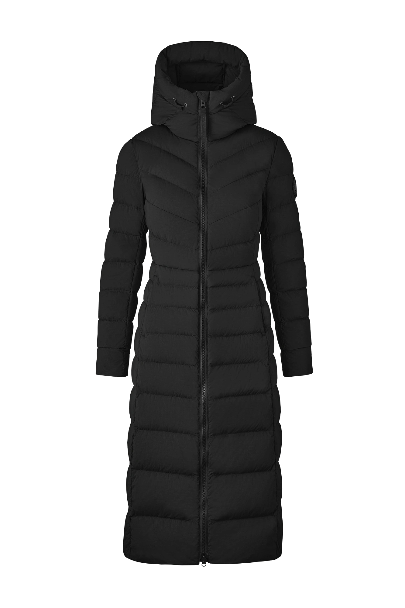 ふわっとシルエット【 】Long Coat Black Label Canada Goose Women's Clair Long Coat Black Label - Black