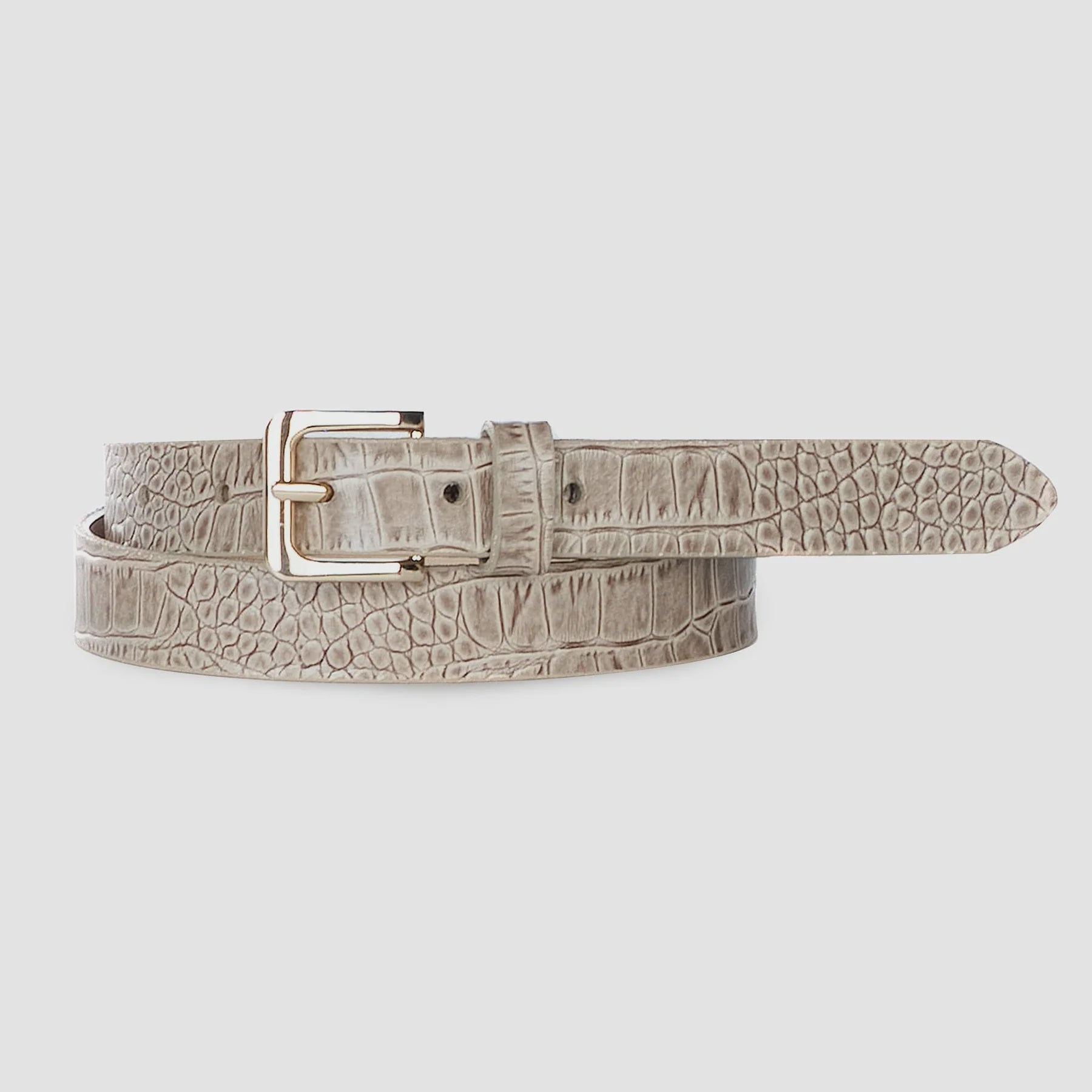 Brave Millie Barcelona Belt in Taupe with Polished Gold