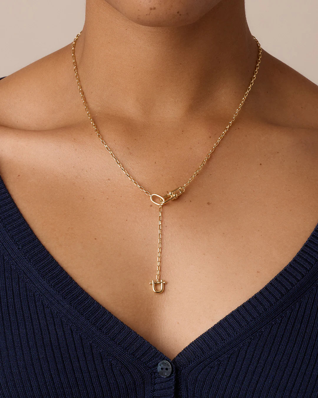 gorjana Atlas Delicate Lariat Necklace in Gold
