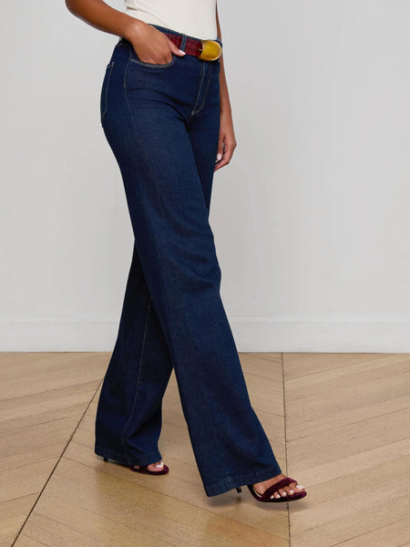 L'AGENCE Clayton High rise Wide Leg Pants in Koval