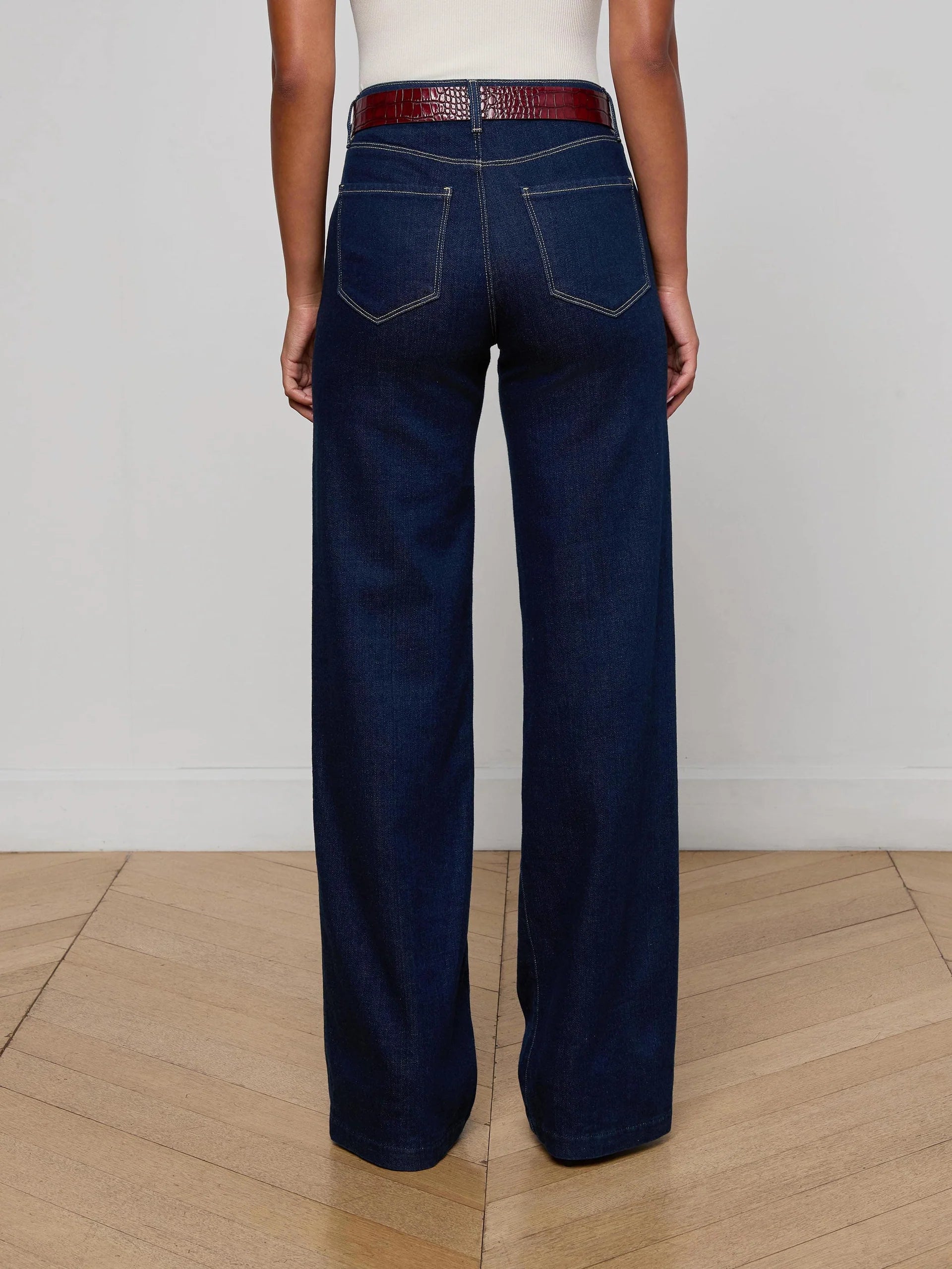 L'AGENCE Clayton High rise Wide Leg Pants in Koval