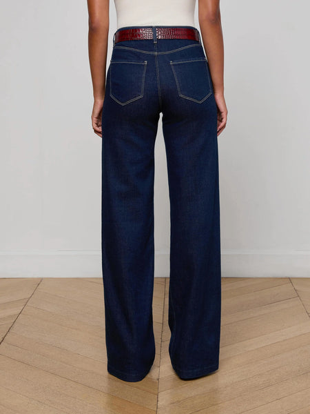 L'AGENCE Clayton High rise Wide Leg Pants in Koval