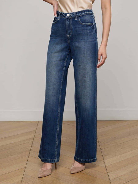 L'AGENCE Clayton High rise Wide Leg Pants in Orella
