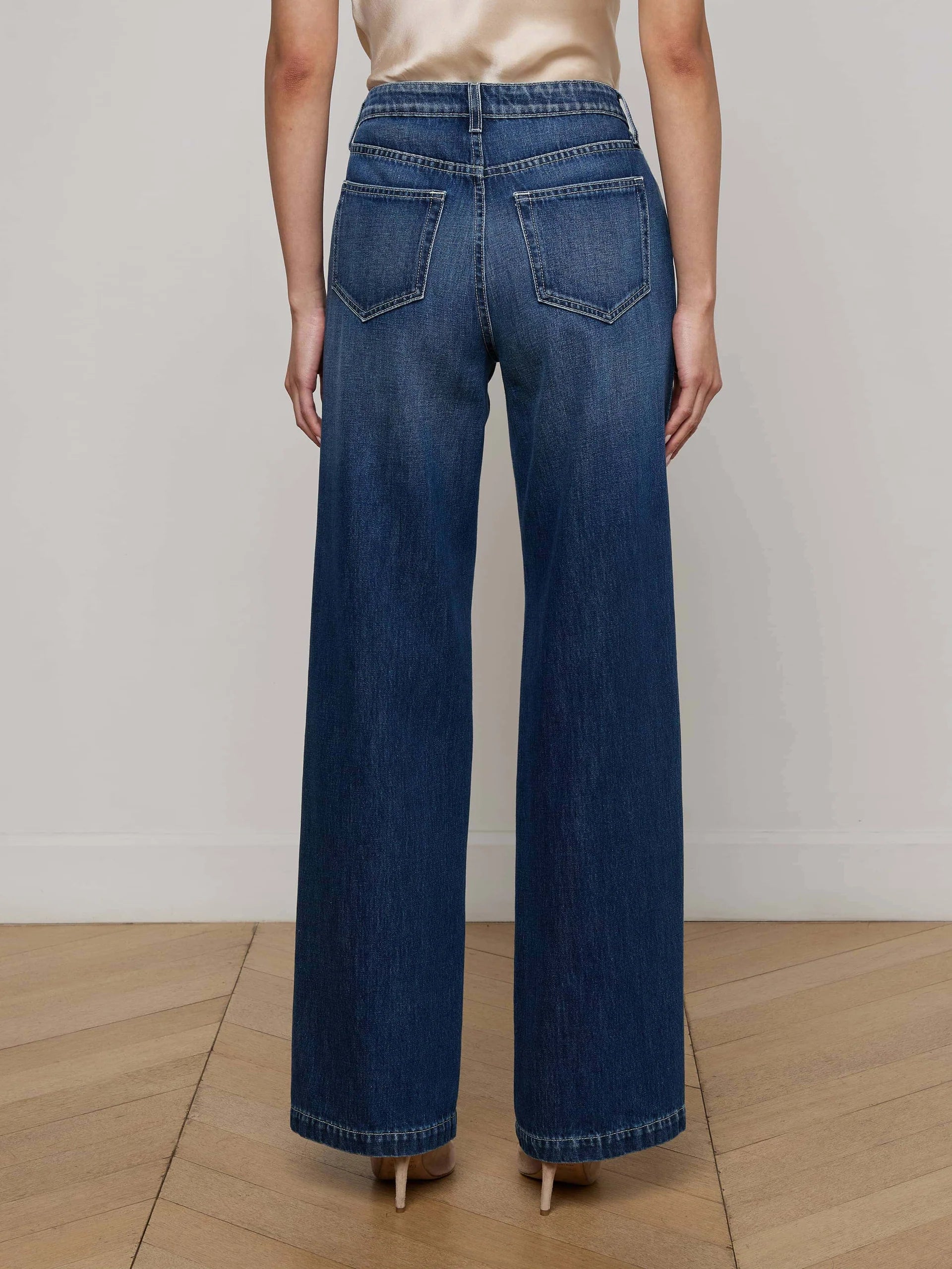 L'AGENCE Clayton High rise Wide Leg Pants in Orella