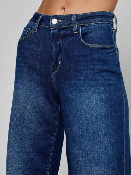L'AGENCE Alicent Hi Rise Sneaker Wide Leg Jean in Marvista