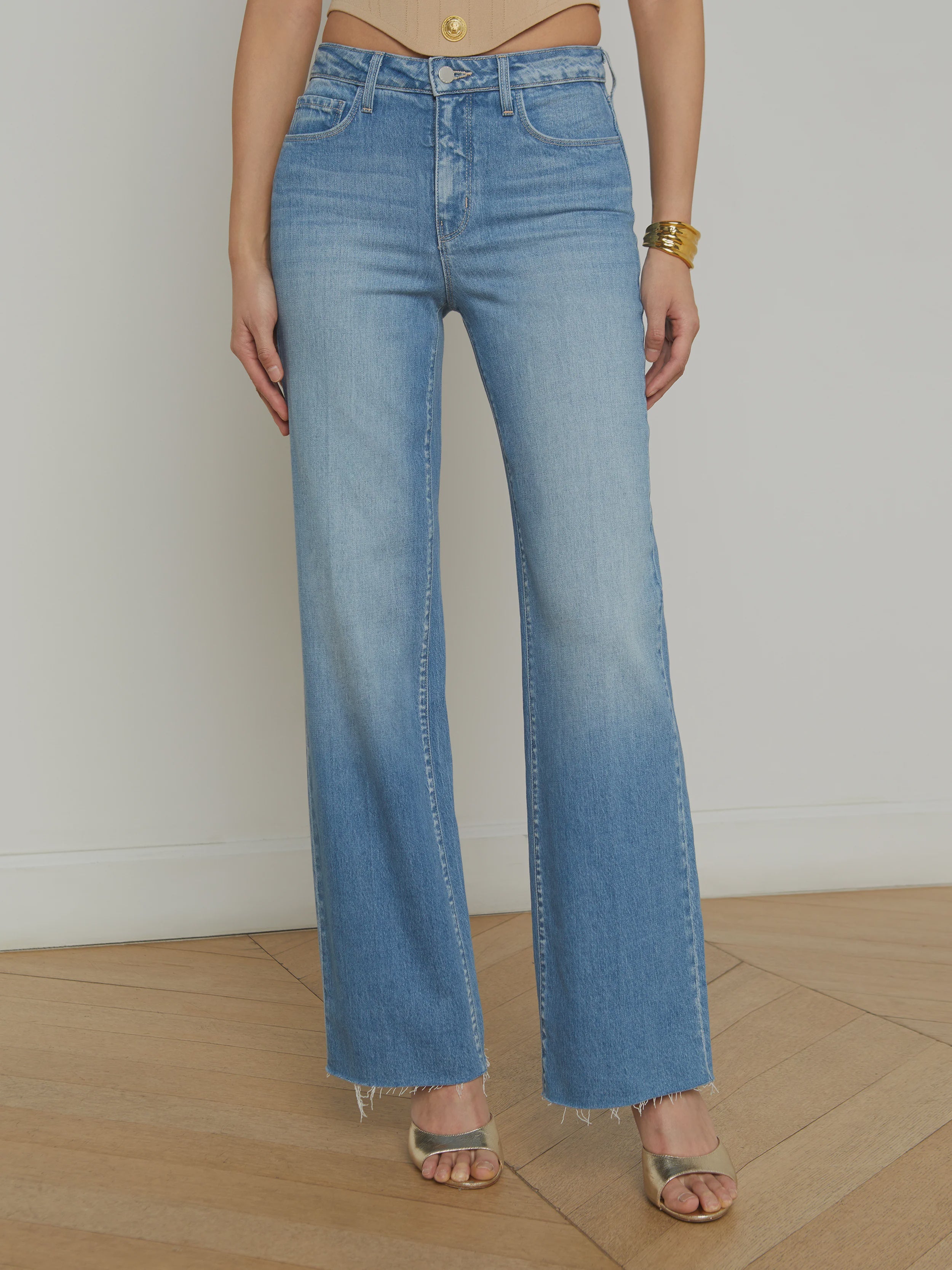 L'AGENCE Scottie Hi Rise Wide Leg jean in Calloway