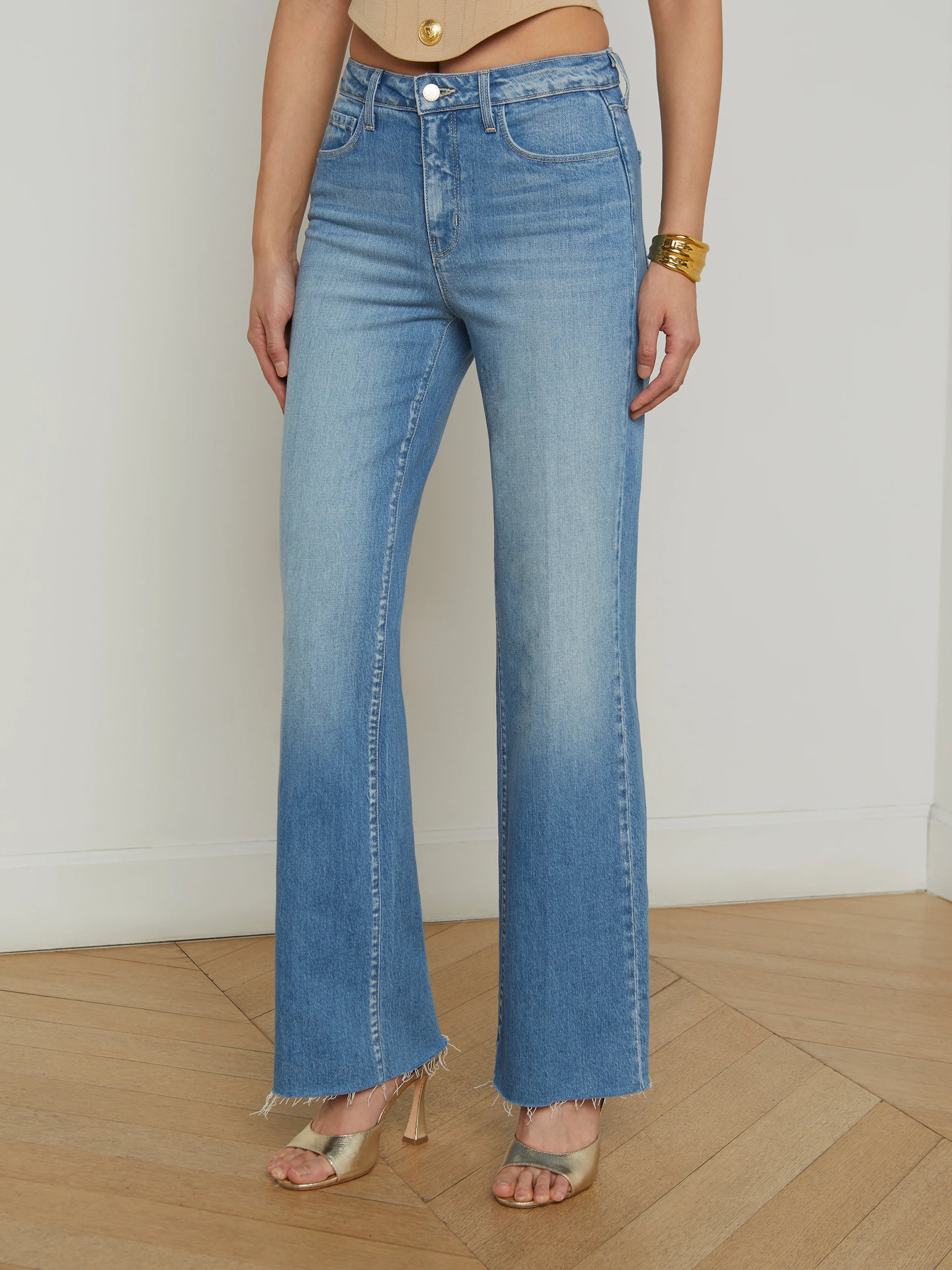 L'AGENCE Scottie Hi Rise Wide Leg jean in Calloway