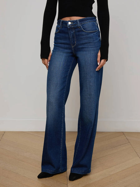 L'AGENCE Scottie Hi Rise Wide Leg jean in Marvista